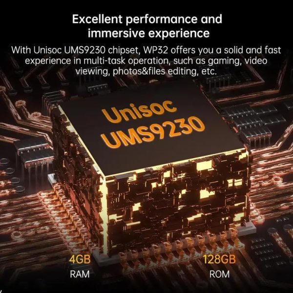 ⁦اوكتيل هاتف WP32 متين اسود 4GB RAM 128GB 4G LTE⁩ - الصورة ⁦2⁩