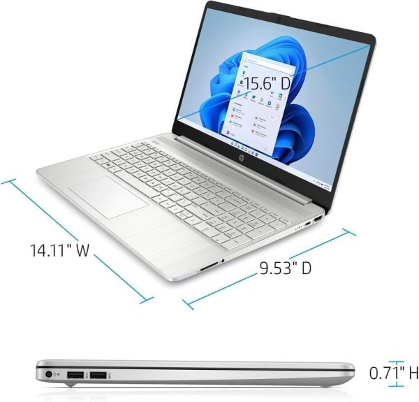 ⁦HP احدث لابتوب 2024 للاعمال والطلاب، شاشة لمس HD 15.6 انش، معالج انتل i3-1215U سداسي النواة، ذاكرة RAM 32GB، SSD 2TB، بطاقة رسومات lntel UHD، ويندوز 11 هوم، مع ترخيص مايكروسوفت اوفيس مدى الحياة⁩ - الصورة ⁦6⁩
