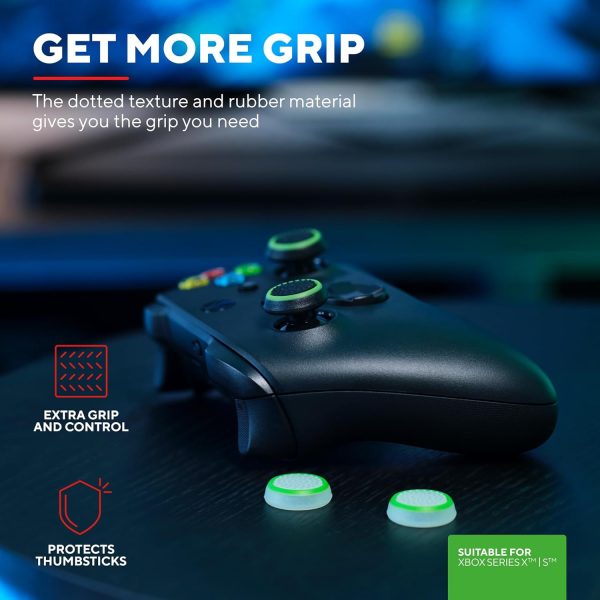 ⁦مقابض ابهام GXT 267 من تراست جيمنج لذراع تحكم Xbox Series X/S - اسود⁩ - الصورة ⁦2⁩