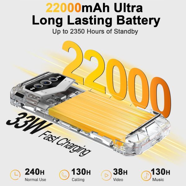 ⁦دوجي جوال في ماكس 2023 5G متين 22000mAh 20GB+256GB اندرويد 12 120Hz 6.55 انش مكبرات صوت مزدوجة عالية الدقة كاميرا رئيسية 108MP رؤية ليلية ان اف سي او تي جي فضي أحادية الشريحة⁩ - الصورة ⁦3⁩