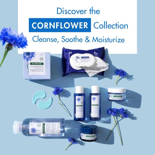 ⁦Klorane - Smoothing & Soothing Eye Masks with Cornflower & Plant-Based Hyaluronic Acid - Hydrogel Eye Patches For Puffy, Tired Eyes and Dark Circles - 7 ct.⁩ - الصورة ⁦6⁩