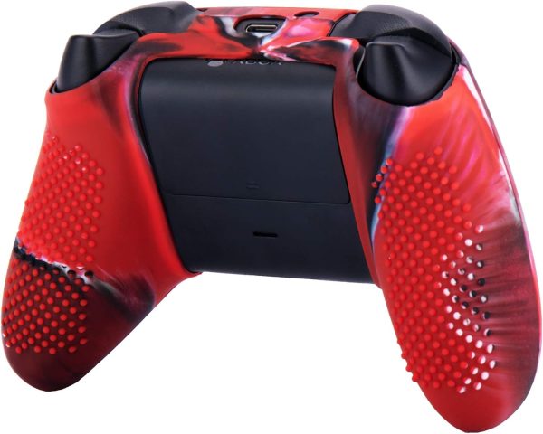 ⁦يورا جراب من السيليكون لذراع تحكم Xbox Series X / S × 1 (احمر مموه) مع مقابض ابهام × 10⁩ - الصورة ⁦4⁩
