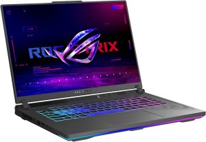 كمبيوتر محمول روج ستريكس للألعاب G614JI-N3082W، شاشة FHD 16بوصة + 165Hz، انتل كور i7 13650HX (14-كور)، 32GB RAM DDR5، 1TB SSD 4.0، ذاكرة مستديمة انفيديا RTX4070 (8GB DDR6)، كيبورد AR-EN RGB ويندوز 11