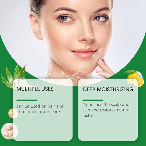 ⁦Azonee Aloe Vera Gel for Skin & Hair, Soothing Gel Moisturizer for Face and Body, Lightweight Non-Sticky Aloe Gel for Sunburn Relief and After Sun Care (100ml)⁩ - الصورة ⁦6⁩