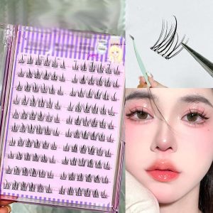 رموش صناعية واقعية مقاومة للماء وخالية من الصمغ، مجموعة وصلات رموش مثبتة مسبقا مع ملقط للرموش، رموش ناعمة ذات مظهر طبيعي، رموش ناعمة ذاتية اللصق (S03)