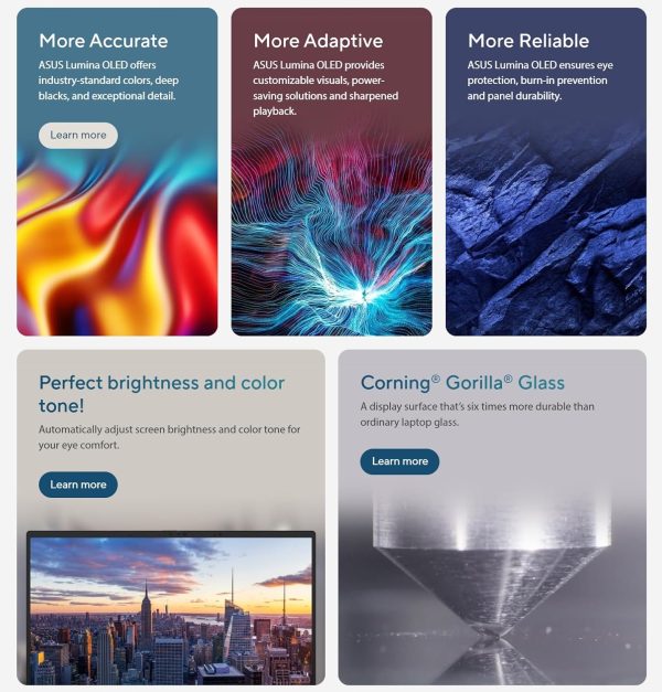 ⁦اسس لابتوب زين بوك 14 OLED WUXGA رفيع باللمس كوبايلوت AI 2024، انتل الترا 5-125H 14 نواة (افضل من i7-1370P)، واي فاي 6E، كاميرا ويب FHD، 2X ثاندربولت 4، ويندوز 11 برو، مع HDMI (8GB LPDDR5 RAM | 512GB⁩ - الصورة ⁦4⁩