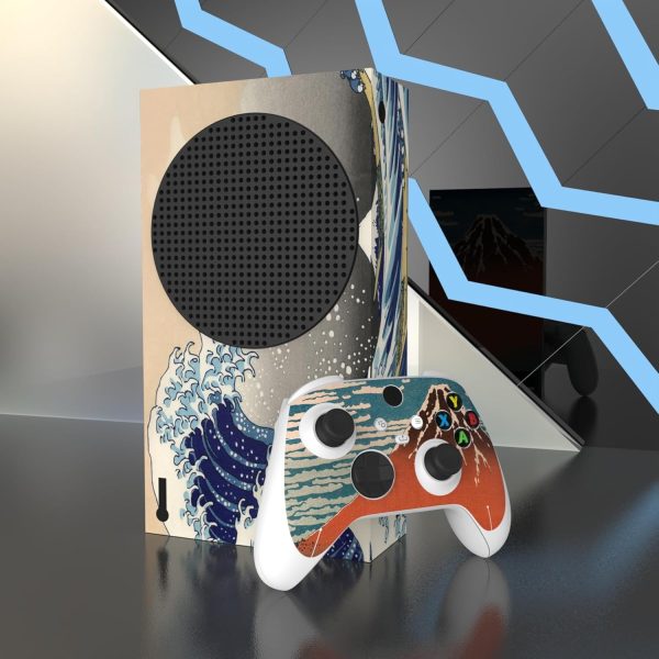 ⁦بلاي فيتال غطاء حماية من الفينيل مخصص من ذا جريت ويف لجهاز Xbox Series S، ملصقات غطاء لاصقة لوحدة تحكم Xbox Series S⁩ - الصورة ⁦5⁩