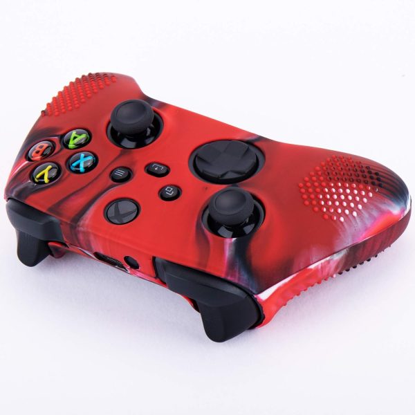 ⁦يورا جراب من السيليكون لذراع تحكم Xbox Series X / S × 1 (احمر مموه) مع مقابض ابهام × 10⁩ - الصورة ⁦3⁩