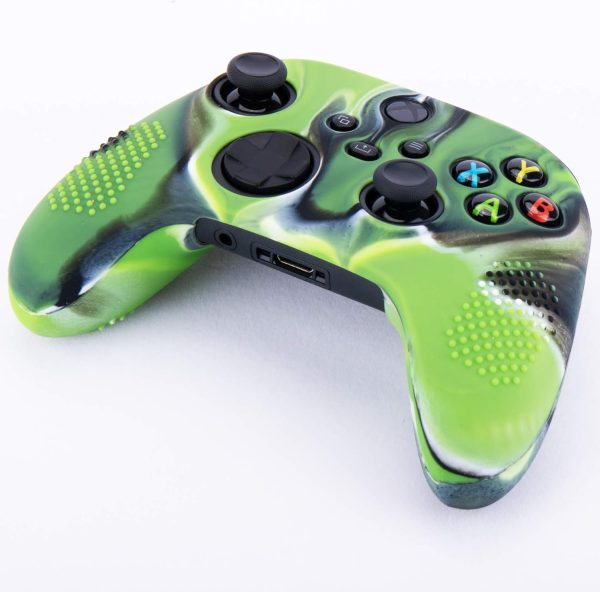 ⁦يورا جراب من السيليكون لذراع تحكم Xbox Series X / S × 1 (اخضر مموه) مع مقابض ابهام × 10⁩ - الصورة ⁦2⁩