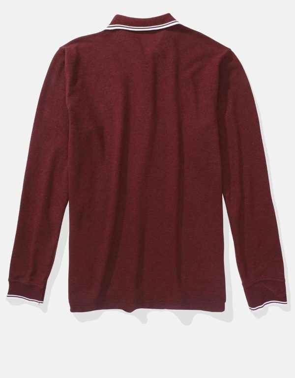 ⁦اميريكان ايغل بولو رجالي U-0176-3079-104 P-Intl L/S بولو هيذر⁩ - الصورة ⁦3⁩