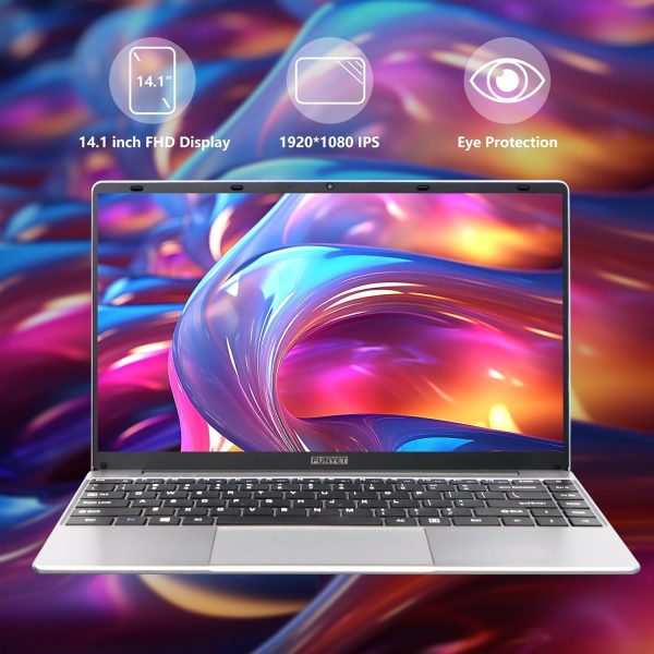 ⁦لابتوب العاب 14 انش من فونيت، لابتوب 2025 ويندوز 11 برو، 16GB RAM 512GB SSD، معالج انتل الجيل 11 N5095 (حتى 2.9GHz)، FHD 1920×1080⁩ - الصورة ⁦6⁩