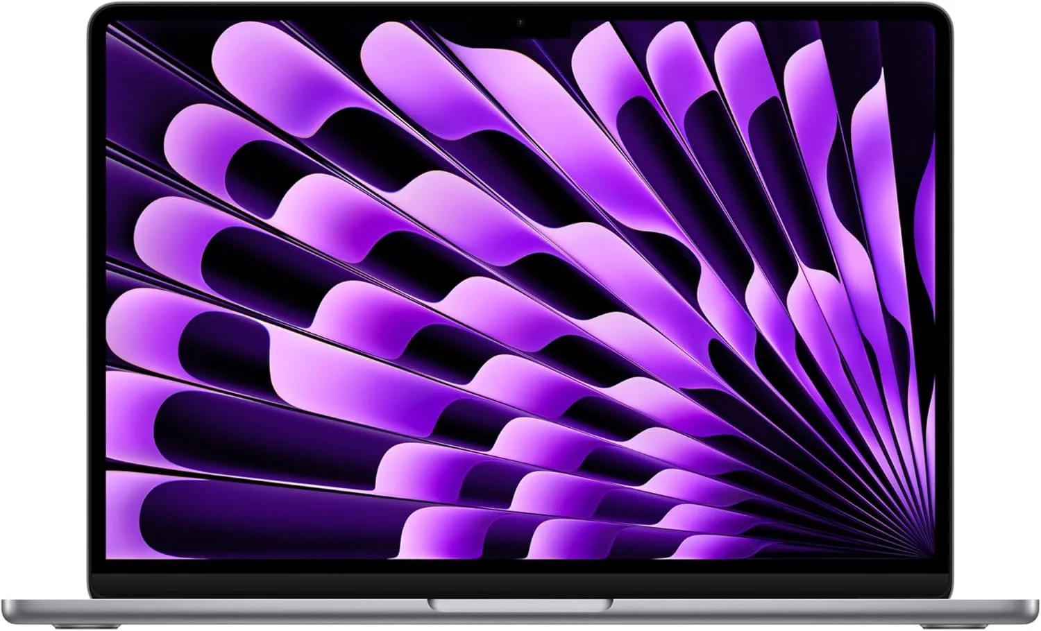 MacBook Air موديل 2024 من Apple (مقاس 13 إنش، شريحة Apple M3 بوحدة معالجة مركزية ثمانية النوى ووحدة معالجة رسومات غرافيك مع 10 نوى، ذاكرة موحدة 24GB‏، 512GB) - رمادي فلكي؛ العربية/الإنجليزية