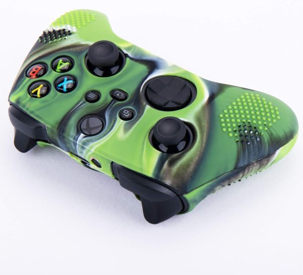 ⁦يورا جراب من السيليكون لذراع تحكم Xbox Series X / S × 1 (اخضر مموه) مع مقابض ابهام × 10⁩ - الصورة ⁦3⁩