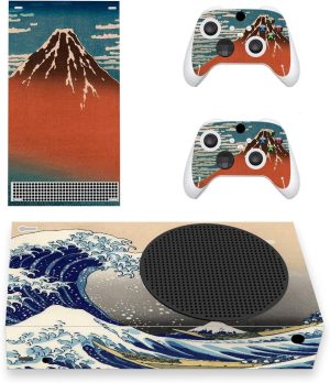 بلاي فيتال غطاء حماية من الفينيل مخصص من ذا جريت ويف لجهاز Xbox Series S، ملصقات غطاء لاصقة لوحدة تحكم Xbox Series S