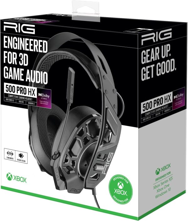 ⁦سماعة رأس للألعاب RIG 500 PRO HX GEN 2 درجة تنافسية مع صوت دولبي اتموس ثلاثي الأبعاد محيطي لأجهزة إكس بوكس سيريز X|S، إكس بوكس ون, ويندوز 10 PC، ويندوز 11 PC (أسود)، سلكي، فوق الاذن⁩ - الصورة ⁦9⁩