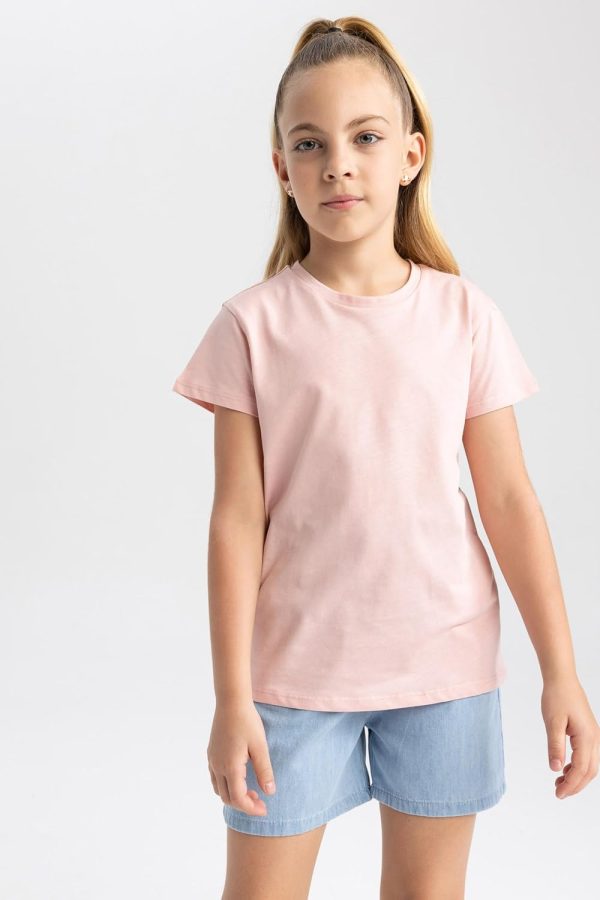 ⁦DeFacto Girl's B0672a8 T-Shirt⁩ - الصورة ⁦4⁩
