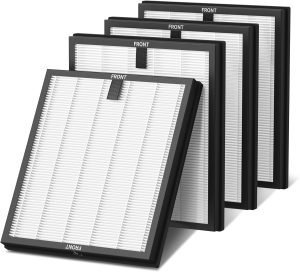 isinlive HY4866 True HEPA Replacement Filters Compatible with MORENTO HY4866 Air Purifiers, 3-in-1 H13 Ture HEPA Air Filter, Enhanced Version,4-Pack