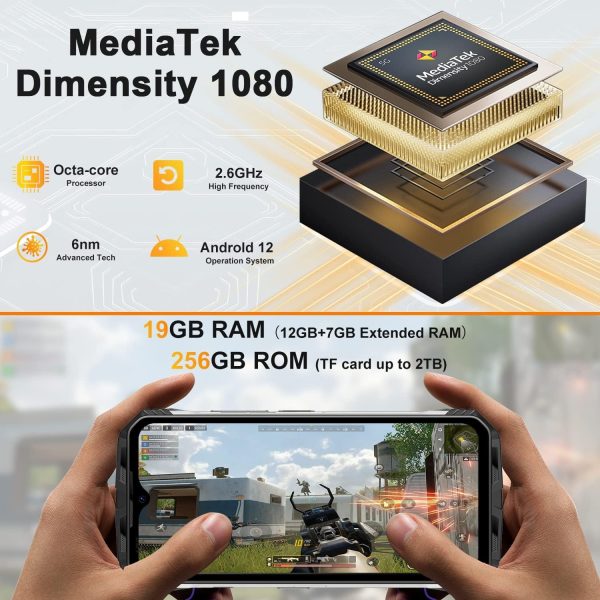 ⁦دوجي جوال في ماكس 2023 5G متين 22000mAh 20GB+256GB اندرويد 12 120Hz 6.55 انش مكبرات صوت مزدوجة عالية الدقة كاميرا رئيسية 108MP رؤية ليلية ان اف سي او تي جي فضي أحادية الشريحة⁩ - الصورة ⁦5⁩