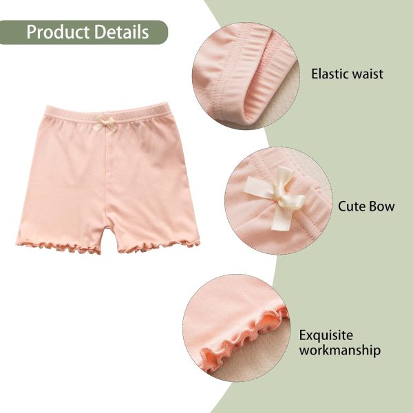 ⁦Chicduo 4 Pack Girls Bike Shorts Cartwheel Shorts Butterfly Shorts Breathable and Safety for Teen Girls under Dress⁩ - الصورة ⁦3⁩