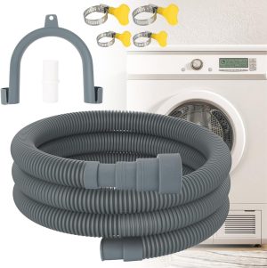 انبوب سفلي متعدد الوظائف من الميكاكوز، انبوب بلاستيك PVC متعدد الموصلات، خرطوم مخرج، خرطوم تمديد لتصريف غسالة الاسطوانة، خرطوم تصريف عالمي للغسالة