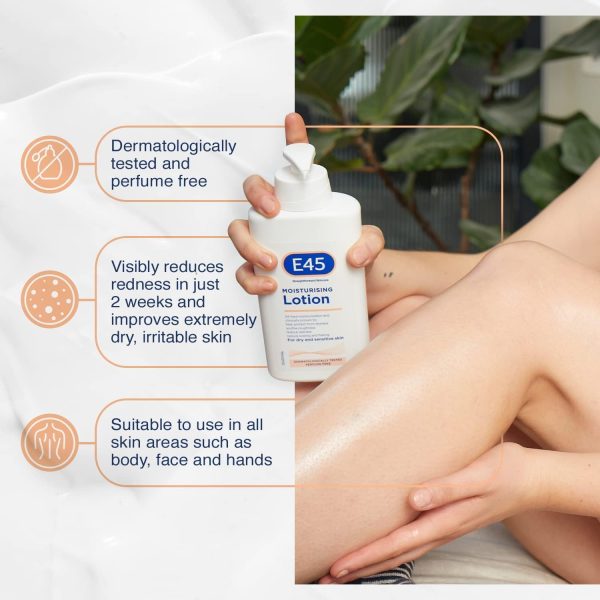 ⁦لوشن ترطيب الجلد E45 500 مل - عبوة من قطعتين اي 45 2⁩ - الصورة ⁦5⁩