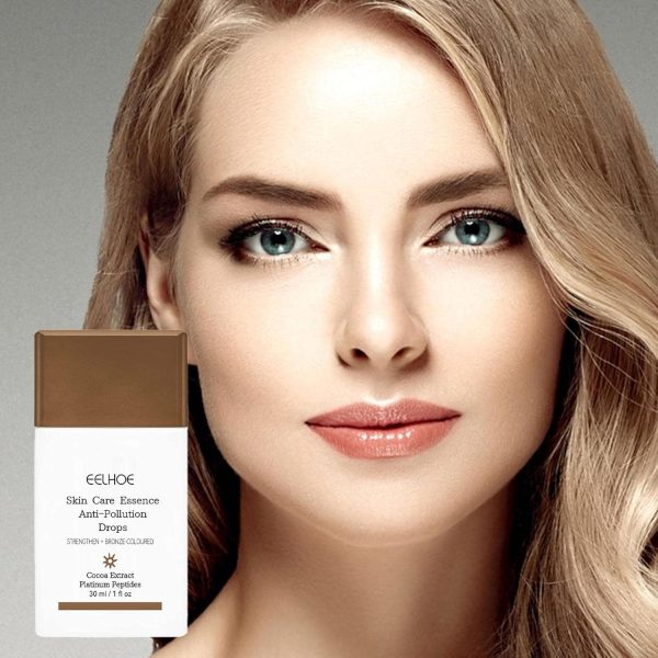 ⁦قطرات برونزر سائلة 30 مل، كريم برونزي سائل، خلاصة تسمير الوجه والجسم، سيروم ببتيد مضاد للتلوث، سيروم برونزي للبشرة⁩ - الصورة ⁦2⁩