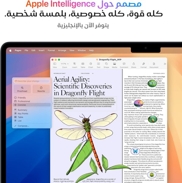 ⁦MacBook Air موديل 2025 من Apple (مقاس 15 إنش، شريحة Apple M4 بوحدة معالجة مركزية مع 10 نوى ووحدة معالجة رسومات غرافيك مع 10 نوى، ذاكرة موحدة 16GB‏، 256GB) - سماء الليل؛ العربية/الإنجليزية⁩ - الصورة ⁦4⁩