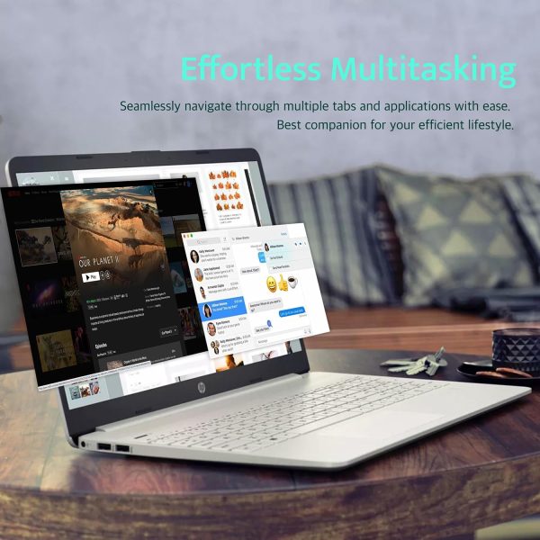 ⁦HP لابتوب 15.6 انش FHD، انتل i5-1135G7، 32GB DDR4 RAM، 1TB PCIe SSD، بطاقة رسومات انتل ايريس Xe، كاميرا ويب HD، مكبرات صوت ستيريو، ويندوز 11، فضي، بطاقة USB 32GB⁩ - الصورة ⁦4⁩