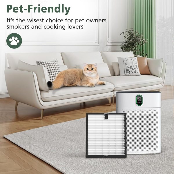 ⁦isinlive HY4866 True HEPA Replacement Filters Compatible with MORENTO HY4866 Air Purifiers, 3-in-1 H13 Ture HEPA Air Filter, Enhanced Version,4-Pack⁩ - الصورة ⁦7⁩