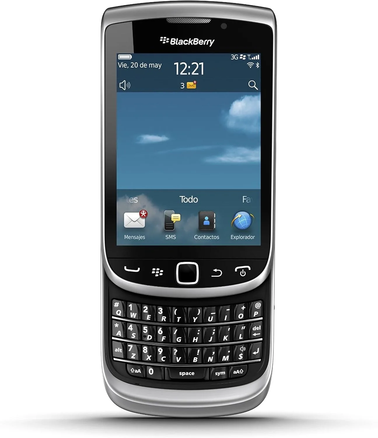 Blackberry Torch 9810 Unlocked GSM HSPA+ OS 7.0 Slider Phone - Zinc Grey