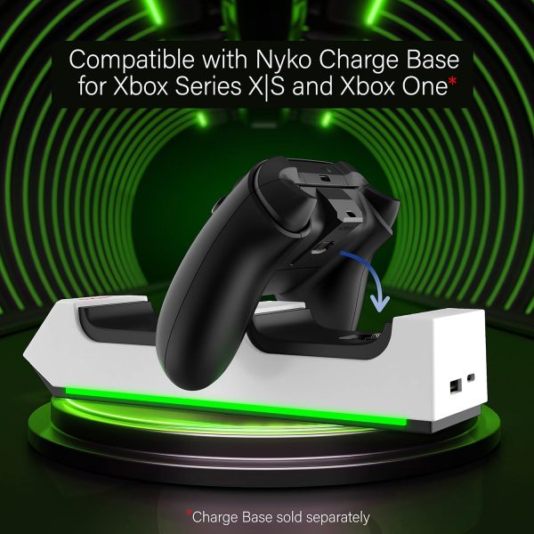 ⁦نيكو مجموعة طاقة لاذرع تحكم Xbox Series X وXbox One & Elite - حزمة بطارية قابلة لاعادة الشحن، 2 غطاء بطارية، كيبل USB-C بطول 10 قدم⁩ - الصورة ⁦3⁩