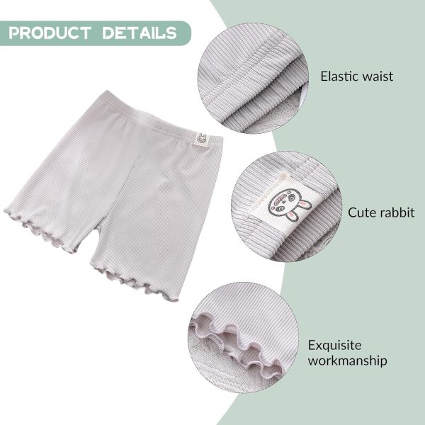 ⁦Chicduo 4 Pack Girls Bike Shorts Cartwheel Girls Dance Shorts Toddler Kid Under Dress Shorts Girls Ice Silk Shorts Multicolor⁩ - الصورة ⁦3⁩