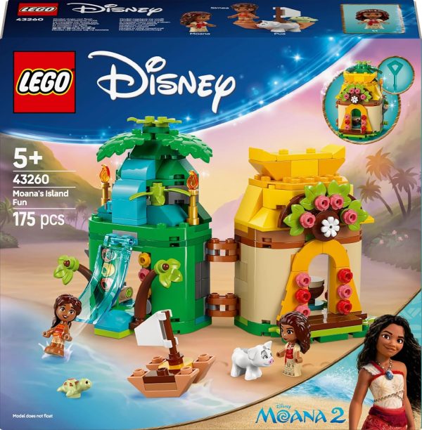 ⁦لعبة النموذج القابل للبناء مرح جزيرة موانا من ليغو Disney، مجموعة ألعاب ديزني لبناء منزل دمية صغيرة للأطفال محبّي اللعب الخيالي، هدايا ديزني للصبيان والبنات بعمر 5 سنوات أو أكثر 43260⁩ - الصورة ⁦8⁩