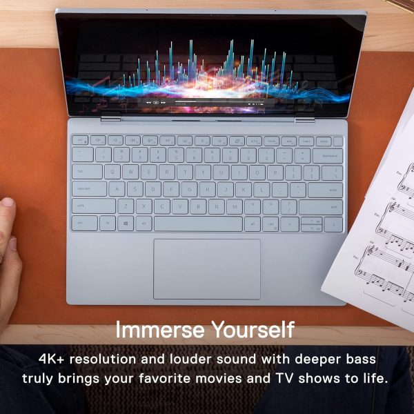 ⁦Dell XPS 13 9315 Laptop, 12th Gen Intel Evo Core i7-1250U, Intel Iris Xe Graphics, 13.4 Inch UHD+Touchscreen, Intel Iris Xe Graphics, 16GB RAM, 512GB SSD, Backlit Keyboard, Windows 11 Home, Sky⁩ - الصورة ⁦4⁩