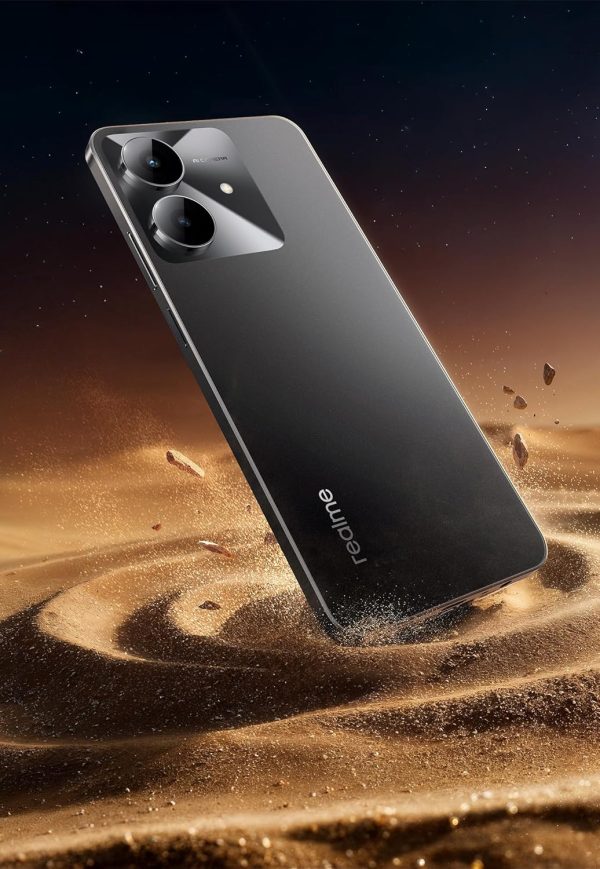 ⁦ريلمي نوت 60X (3GB RAM، تخزين 64GB) - شاشة 6.75 انش 90Hz، بطارية 5000mAh، يونيسوك T612، كاميرا 8MP، اندرويد 14 | ثنائي شرائح الاتصال | زجاج مقوى | نوع C اصدار الشرق الاوسط (اسود رخامي)⁩ - الصورة ⁦6⁩