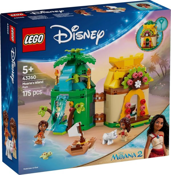 ⁦لعبة النموذج القابل للبناء مرح جزيرة موانا من ليغو Disney، مجموعة ألعاب ديزني لبناء منزل دمية صغيرة للأطفال محبّي اللعب الخيالي، هدايا ديزني للصبيان والبنات بعمر 5 سنوات أو أكثر 43260⁩ - الصورة ⁦9⁩