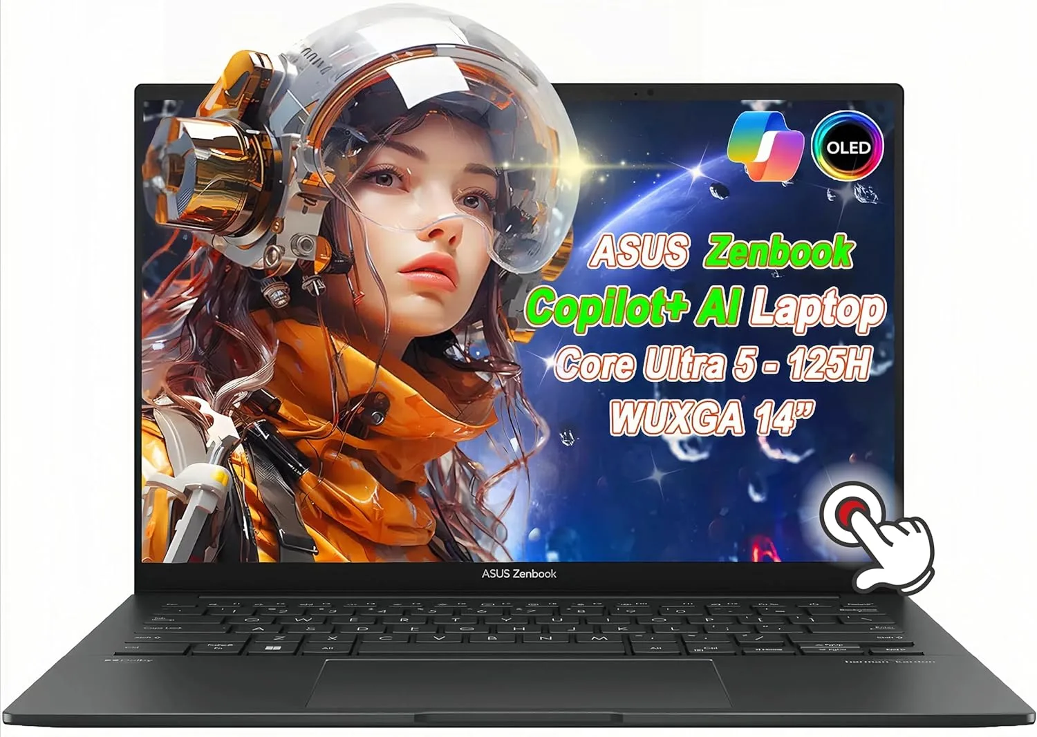 اسس لابتوب زين بوك 14 OLED WUXGA رفيع باللمس كوبايلوت AI 2024، انتل الترا 5-125H 14 نواة (افضل من i7-1370P)، واي فاي 6E، كاميرا ويب FHD، 2X ثاندربولت 4، ويندوز 11 برو، مع HDMI (8GB LPDDR5 RAM | 512GB