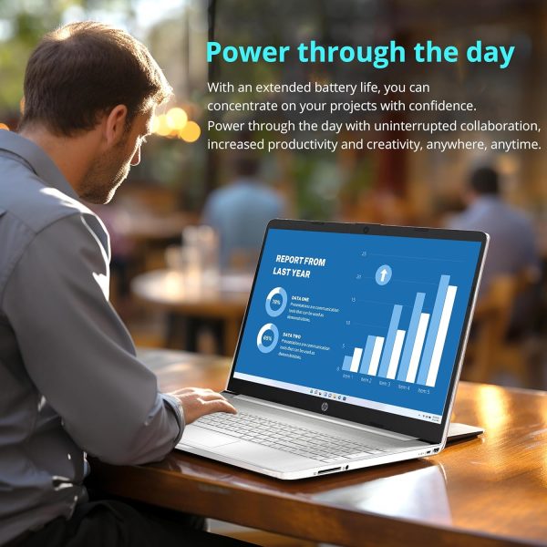 ⁦HP لابتوب 15.6 انش FHD، انتل i5-1135G7، 32GB DDR4 RAM، 1TB PCIe SSD، بطاقة رسومات انتل ايريس Xe، كاميرا ويب HD، مكبرات صوت ستيريو، ويندوز 11، فضي، بطاقة USB 32GB⁩ - الصورة ⁦8⁩