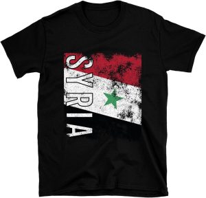 تي شيرت بعلم سوريا معتق