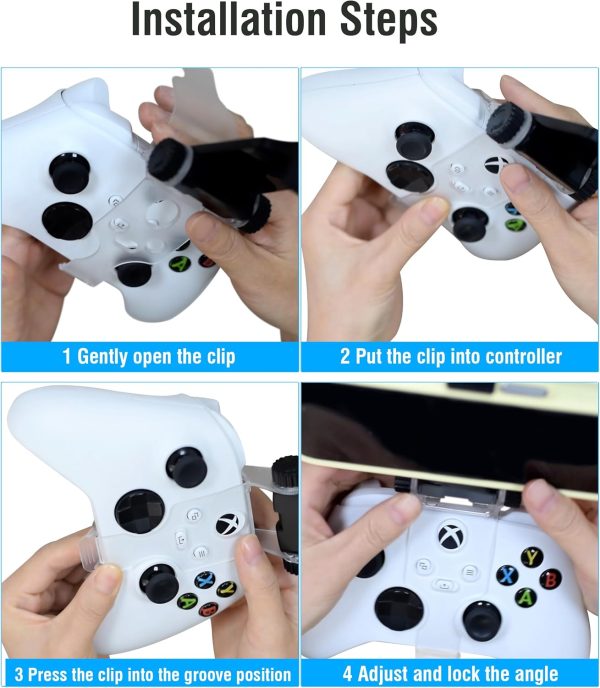 ⁦حامل جوال من سلسلة Xbox مع مشبك تثبيت لاجهزة Series X S XS XSS One يدعم Android ايفون تطبيق وان كاست غطاءين لمقبض الابهام⁩ - الصورة ⁦7⁩