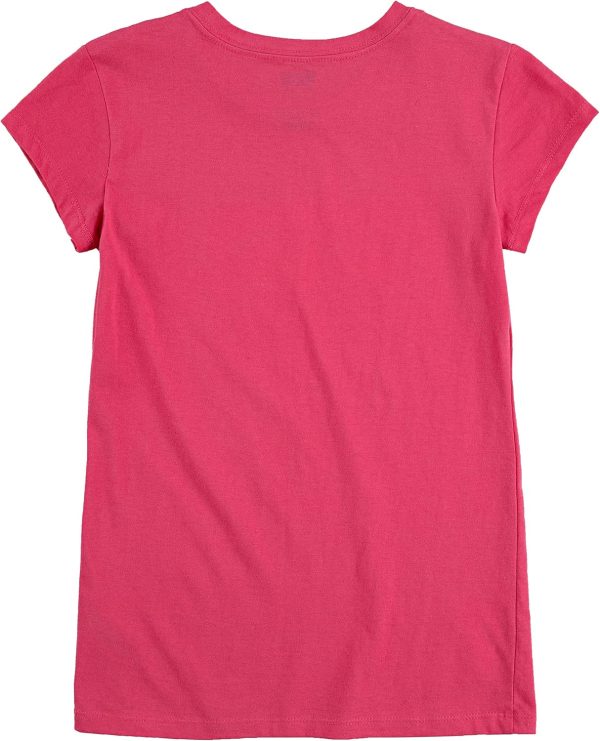 ⁦Levi's Girls' Batwing T-Shirt, Light Grey, 6X⁩ - الصورة ⁦4⁩