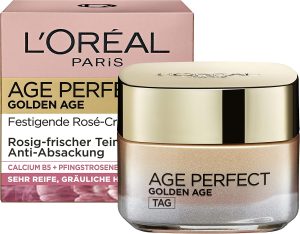 L’Oréal Paris Daily Skin Care, Age Perfect Golden Age, Anti-Ageing Face Care, Firming and Shine, for Mature and Pale Skin, with Peony Extract, 50 ml