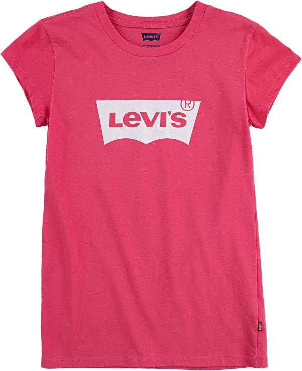 Levi's Girls' Batwing T-Shirt, Light Grey, 6X