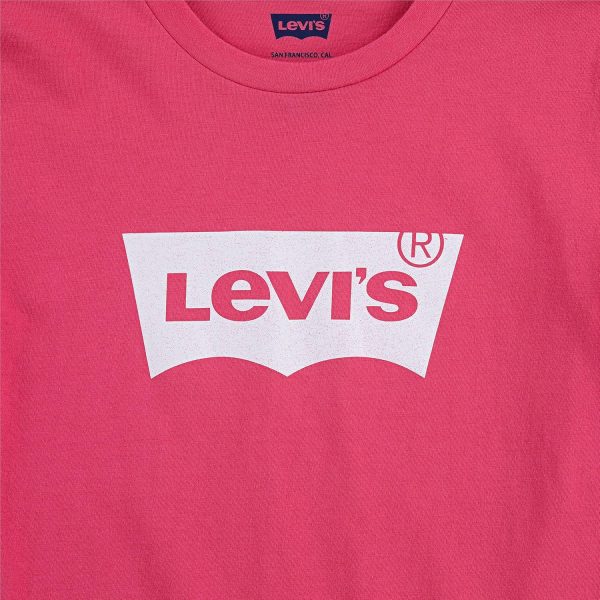 ⁦Levi's Girls' Batwing T-Shirt, Light Grey, 6X⁩ - الصورة ⁦3⁩