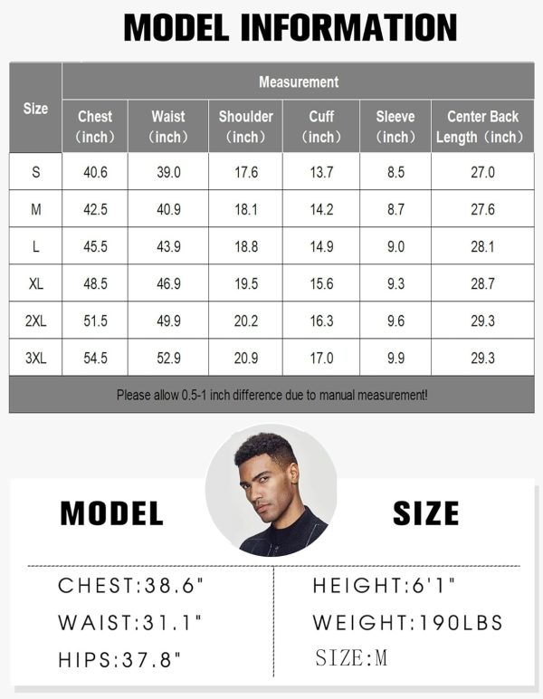 ⁦COOFANDY Men's Mock Turtleneck T Shirt Short Sleeve Slim Fit Basic Casual Undershirt Solid Color Pullover Tee⁩ - الصورة ⁦6⁩