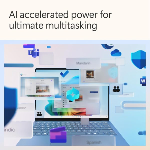 ⁦Microsoft Surface Laptop (7th Edition – 2024), Copilot+PC, 15" Touch Upto 120Hz Display, Snapdragon X Elite, Qualcomm Hexagon with 45 TOPS NPU, Qualcomm Adreno GPU, 16GB RAM, 1TB SSD, Graphite⁩ - الصورة ⁦6⁩
