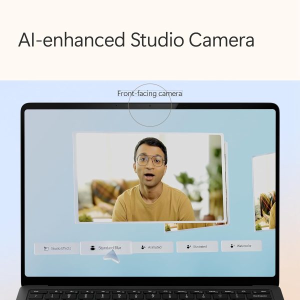 ⁦Microsoft Surface Laptop (7th Edition – 2024), Copilot+PC, 15" Touch Upto 120Hz Display, Snapdragon X Elite, Qualcomm Hexagon with 45 TOPS NPU, Qualcomm Adreno GPU, 16GB RAM, 1TB SSD, Graphite⁩ - الصورة ⁦9⁩