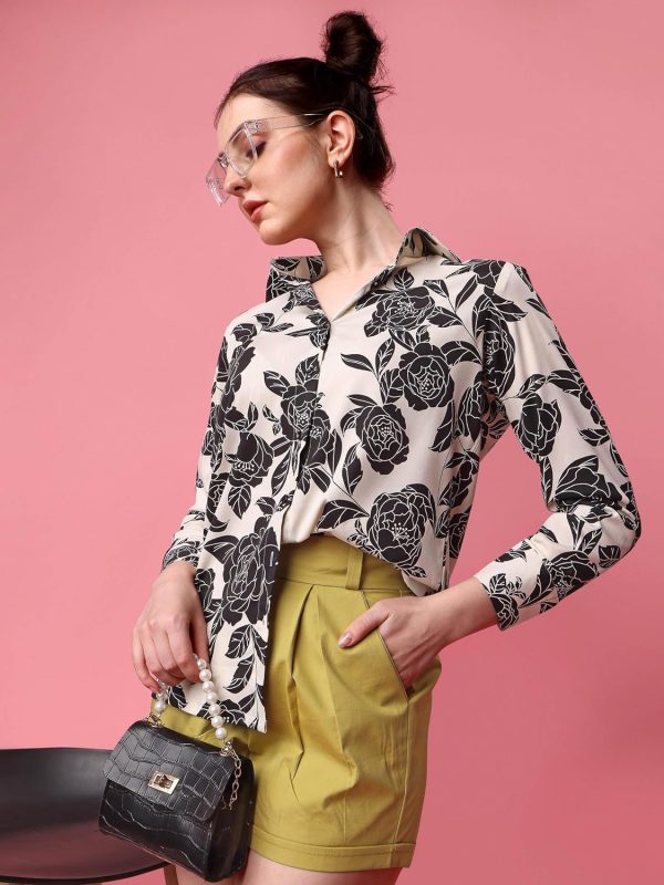 ⁦Leriya Fashion Oversized Shirt for Women | Shirt for Women Stylish Western | Long Shirt for Women⁩ - الصورة ⁦4⁩