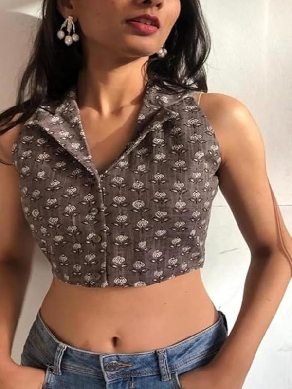 ⁦Leriya Fashion Sleeveless Tops for Women | Women Casual Top | Crop Tops for Women | Korean Tops for Women⁩ - الصورة ⁦3⁩