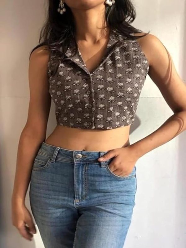 ⁦Leriya Fashion Sleeveless Tops for Women | Women Casual Top | Crop Tops for Women | Korean Tops for Women⁩ - الصورة ⁦6⁩